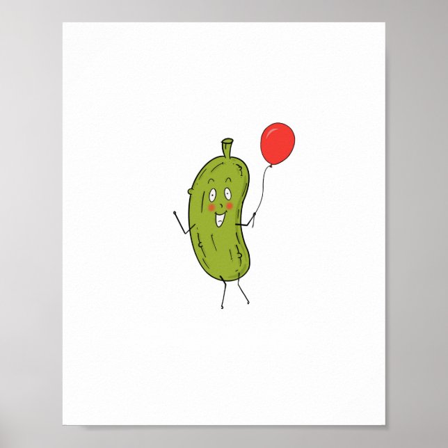 Cut green Pickle Poster (Front)