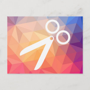 Cut Hairdressings Pictogram Postcard