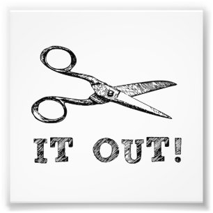 Cut It Out Scissors Photo Print