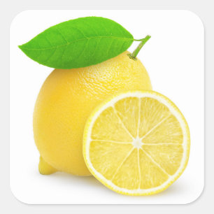 Cut lemon square sticker