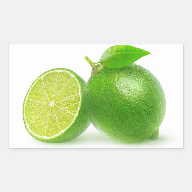 Cut limes rectangular sticker (Front)