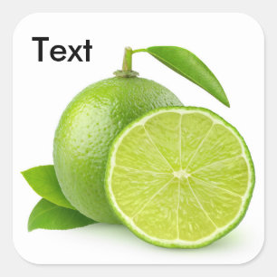 Cut limes square sticker