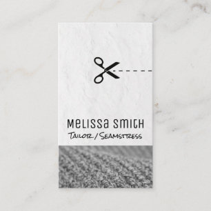 Cut Line Scissors   Seamstress   Tailor Business Card