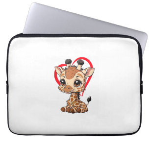Cut Littele Giraffe Adult Kids Men Women Giraffe L Laptop Sleeve