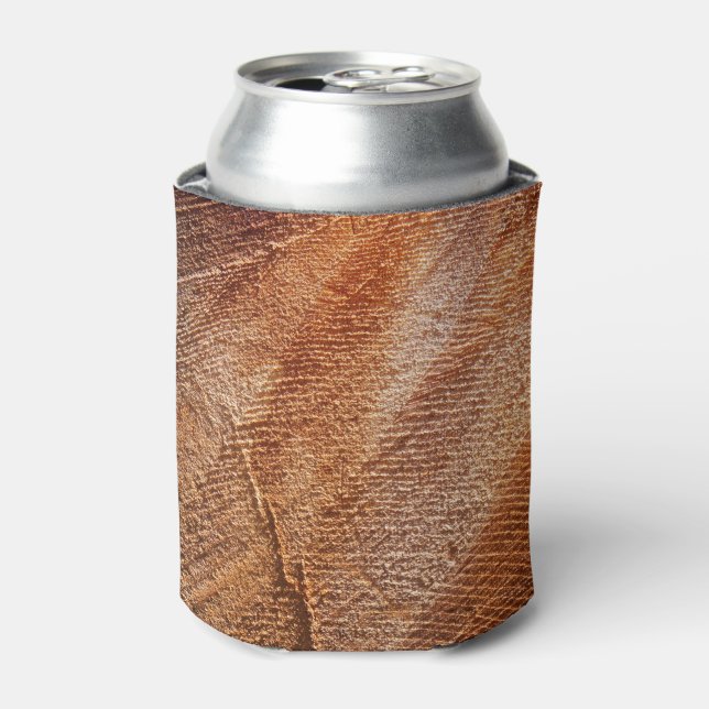 Cut Log Wood Grain Can Cooler (Can Front)