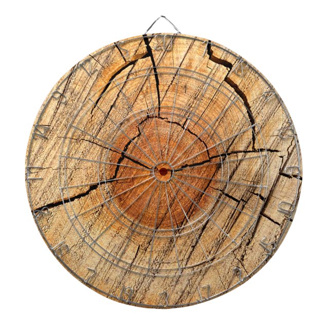 Cut Log Wood Grain Dartboard (Front)