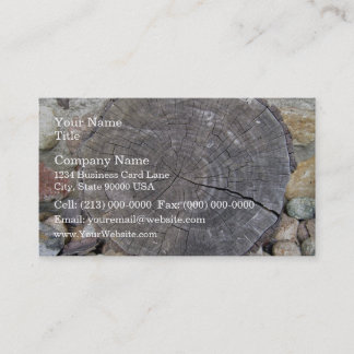 Cut Log, Woodgrain background texture Business Card