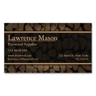 Cut Logs Firewood Supply Business Card