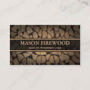 Cut Logs Firewood Supply Business Card