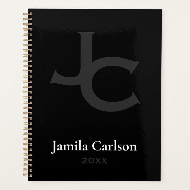cut minimalist name initials modern  planner (Front)