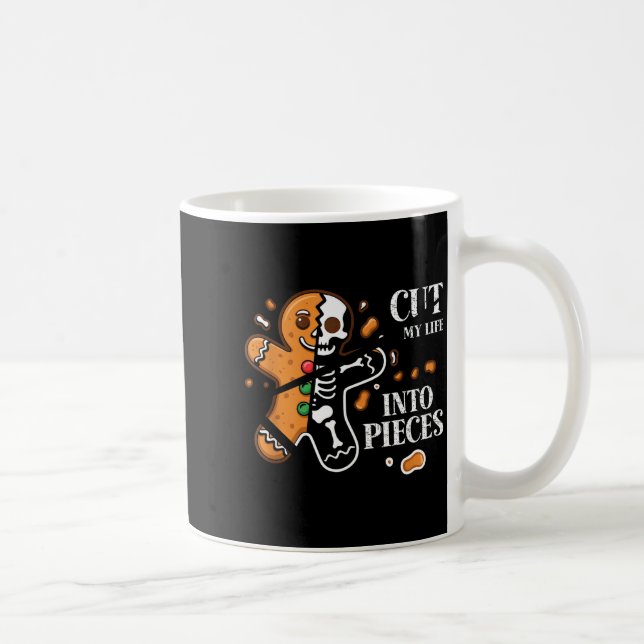 Cut My Life Into Eces Gingerbread Christmas Elder  Coffee Mug (Right)