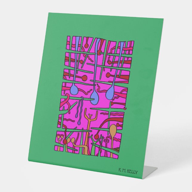 CUT OUT - DESK ART -  PEDESTAL SIGN (Front)