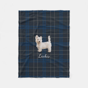 Cut Out Dog Photo on Country Manor Plaid Fleece Blanket