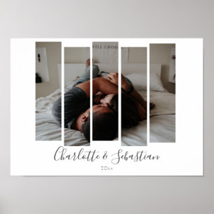 Cut Out Frame Personalised Photo and Text Custom Poster