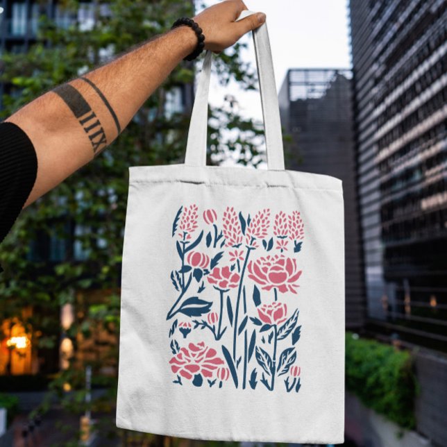 Cut Out Pink Flowers Tote Bag (Creator Uploaded)