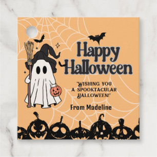 Cut pumkin carving Halloween Gift Tag