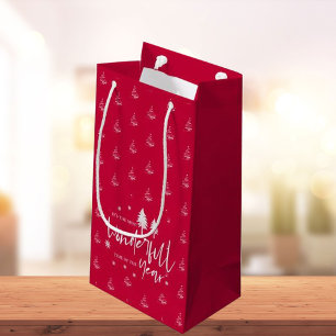 Cut Red Its The Most Wonderful Time Of The Year Small Gift Bag