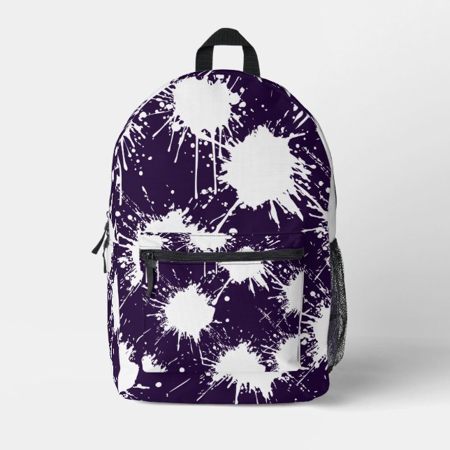 Cut & Sew Backpack – Very Dark Violet for School (Front)