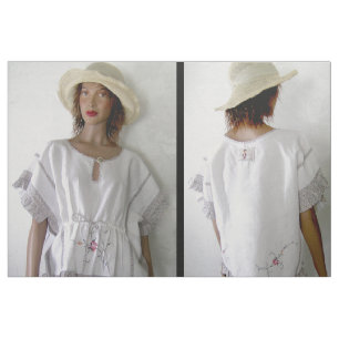 Cut & Sew Fashion Boho cross stitch embroidery top Fabric