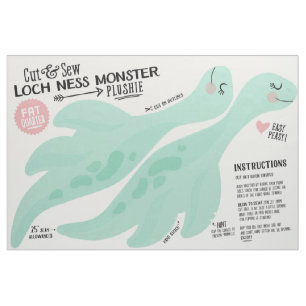 Cut & Sew Loch Ness Monster Fabric - Fun DIY Plush