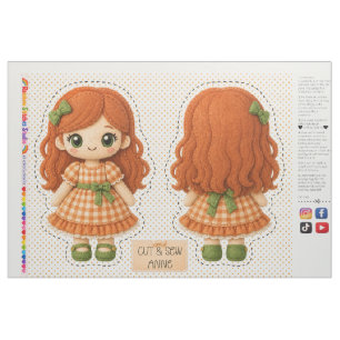 Cut & Sew Plushie - beginner kids sewing project Fabric