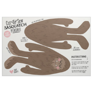 Cut & Sew Sasquatch Fabric - Fun DIY Plush