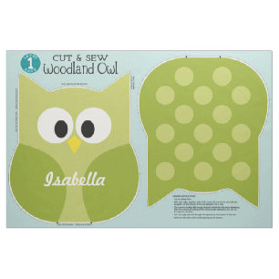 Cut & Sew Woodland Owl Personalised Stuffed Animal Fabric