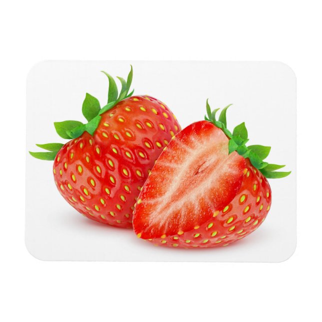 Cut strawberries magnet (Horizontal)