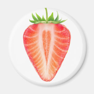 Cut strawberry magnet