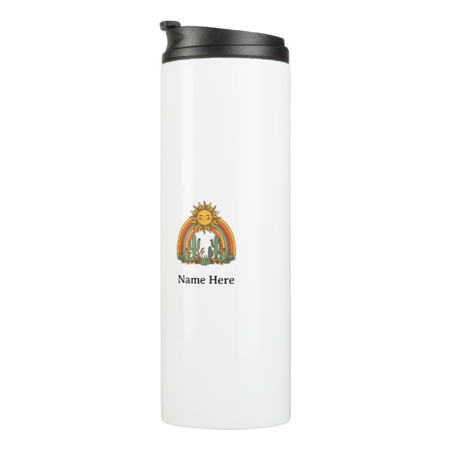 Cut sun rainbow cactus custom name coffe mug (Rotated Right)