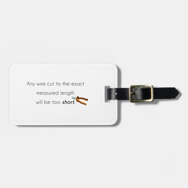 Cut too short! luggage tag (Front Horizontal)