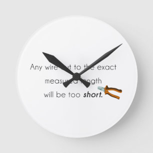 Cut too short! round clock