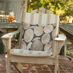 Cut Tree Branch Logs Stacked Pattern Photograph Cushion