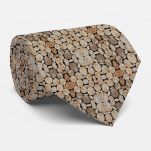 Cut Tree Branch Logs Stacked Pattern Photograph Tie