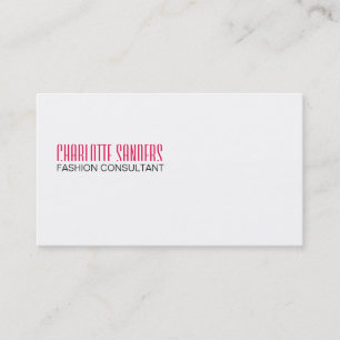 Cut Typeface (hot pink) Business Card