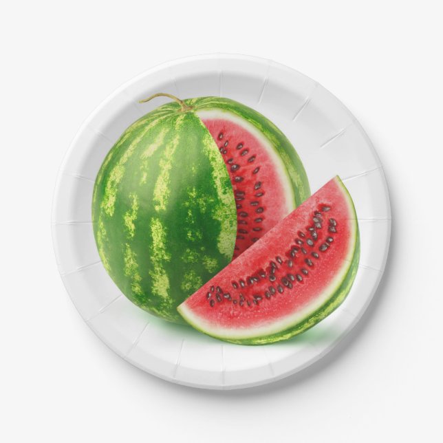 Cut watermelon paper plate (Front)