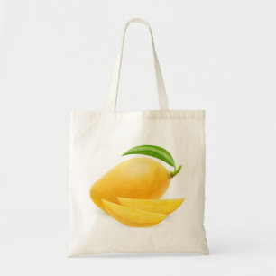 Cut yellow mango tote bag
