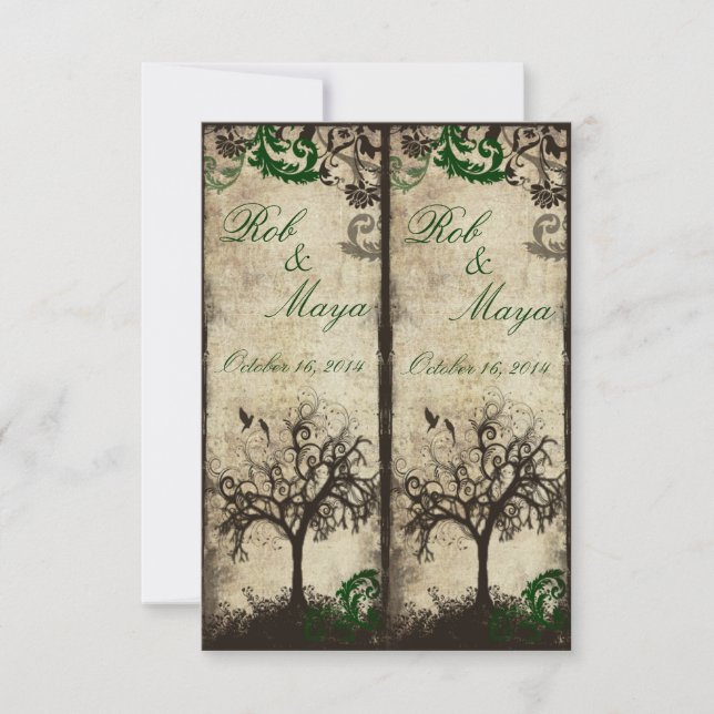 Cut Yourself Wedding Favour Bookmarks (Front)