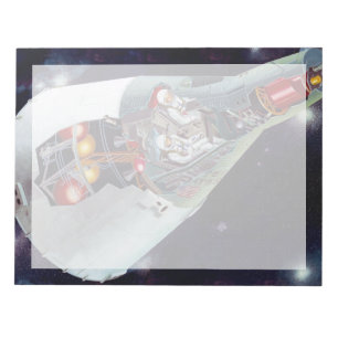 Cutaway A Two-Person Gemini Spacecraft In Flight. Notepad