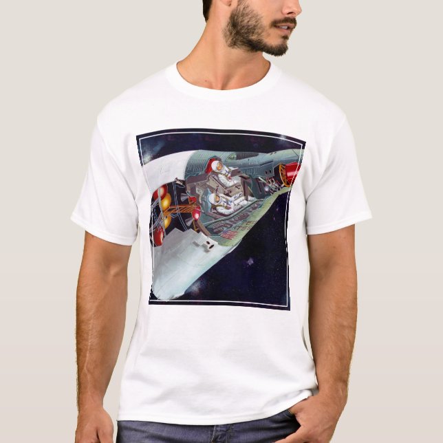 Cutaway A Two-Person Gemini Spacecraft In Flight. T-Shirt (Front)