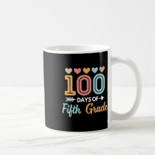 Cute 100 Days Of 5th Grade Teacher Student Kids Re Coffee Mug