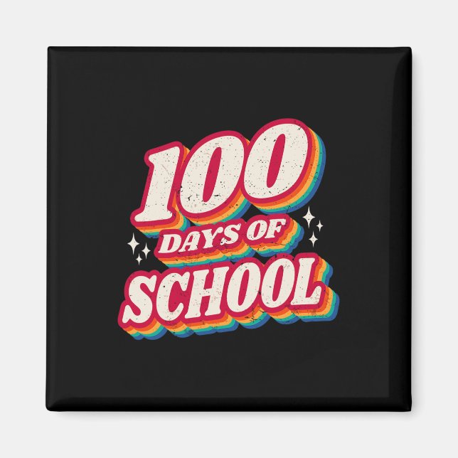 Cute 100 Days Of School And Still Loving It Hearts Magnet (Front)