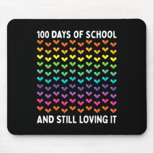 Cute 100 Days Of School And Still Loving It Hearts Mouse Pad