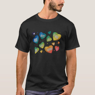 Cute 100 Days Of School And Still Loving It Hearts T-Shirt