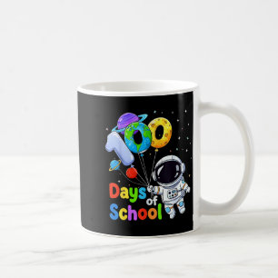 Cute 100 Days Of School Astronaut Space Kids Boys  Coffee Mug