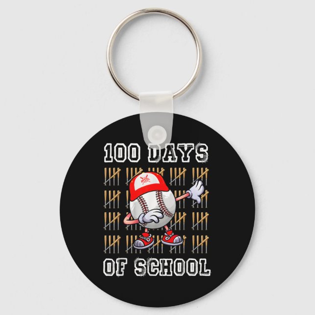 Cute 100 Days Of School Bysebyll 100th Day Student Key Ring (Front)