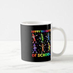 Cute 100 Days Of School Crayons Dancing 100th Day  Coffee Mug