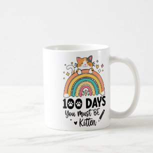 Cute 100 Days Of School Girls Cat 100th Day Of Sch Coffee Mug