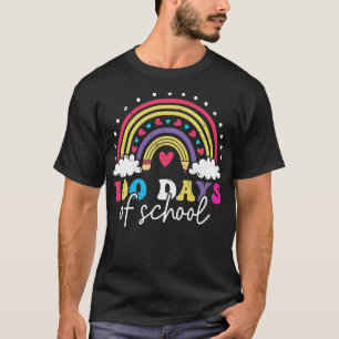 Cute 100 Days of School Rainbow Colorful Kids T-Shirt