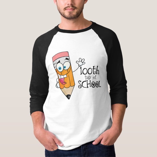 Cute 100th Day Of School Cartoon Gift T-Shirt (Front)